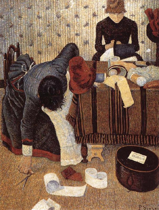 Paul Signac The woman making hats Germany oil painting art